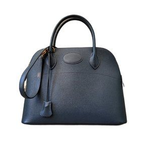 Hermes Bolide 31 2-Way Bag Navy